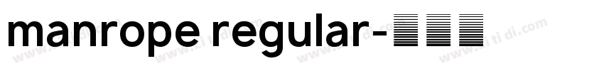 manrope regular字体转换